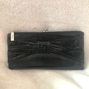 Hobo Black Leather Clutch Wallet